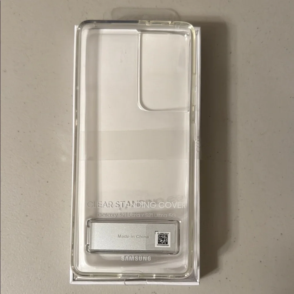 Samsung Transparent Phone Case with Silver Stand